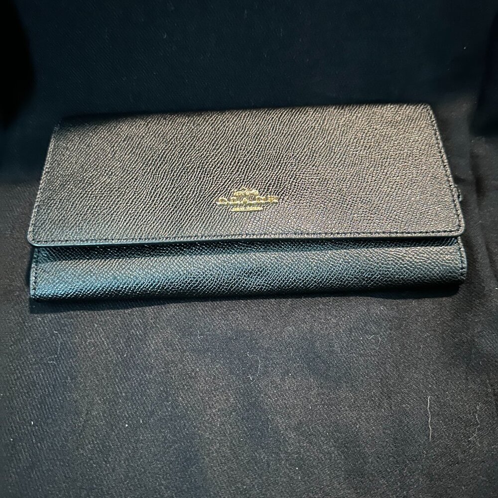 NEW Black Slim Trifold Wallet